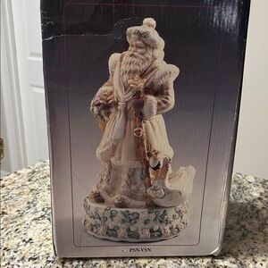 Charming Cream Santa Claus Holiday Figurine